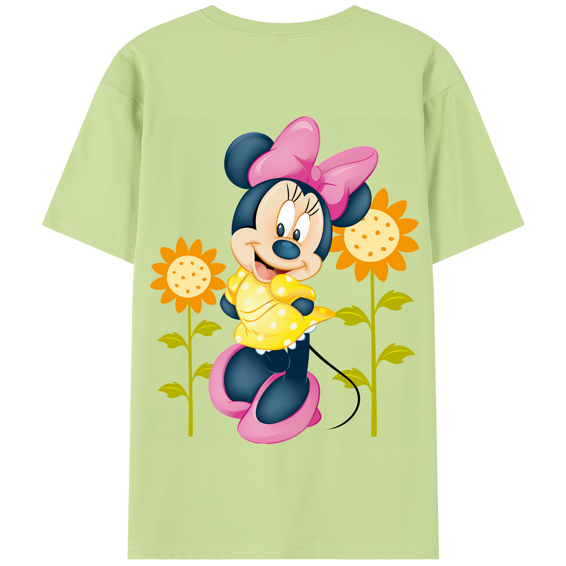 （画像用） ミッキーマウス Mickey Mouse 綿100％半袖Tシャツ（背面プリント）